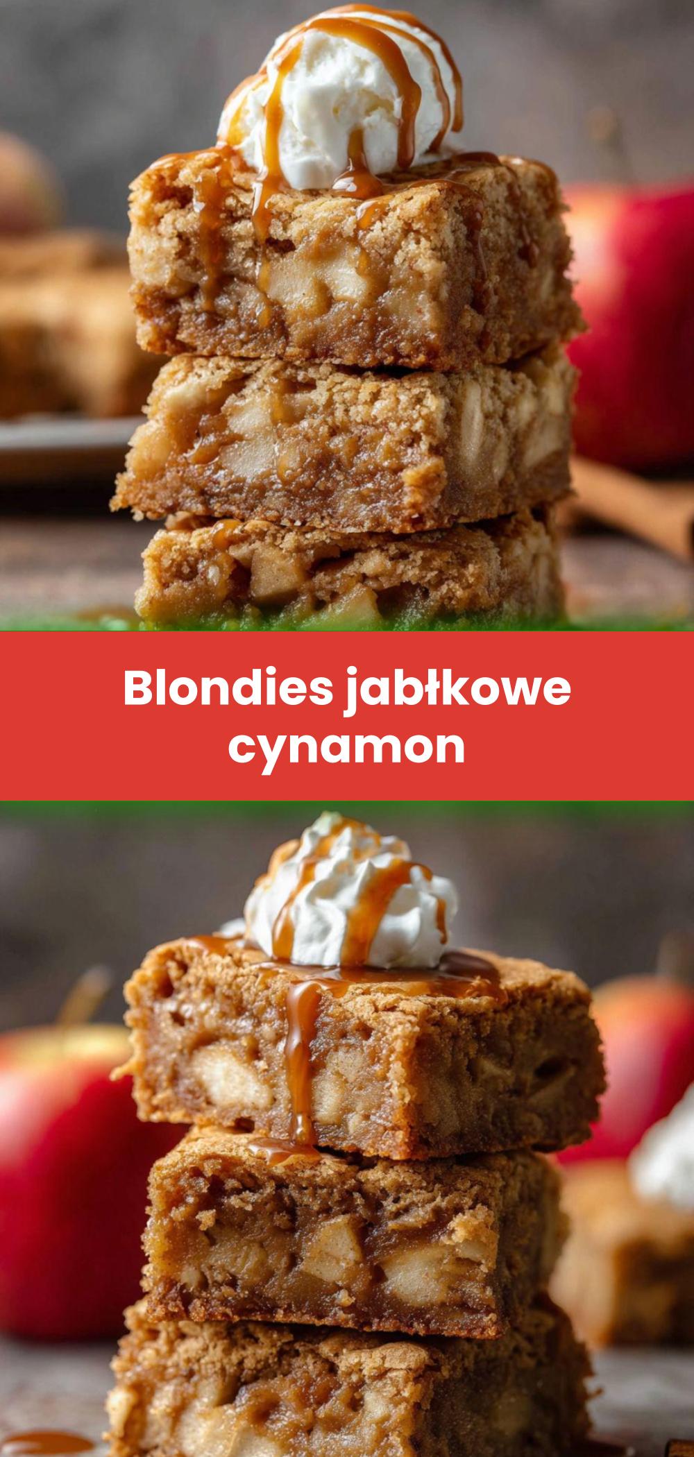 Template of Blondies jabłkowe cynamon