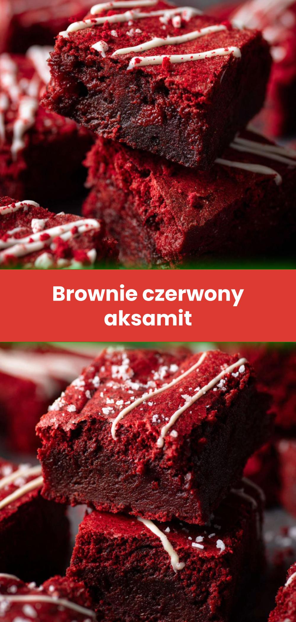 Template of Brownie czerwony aksamit