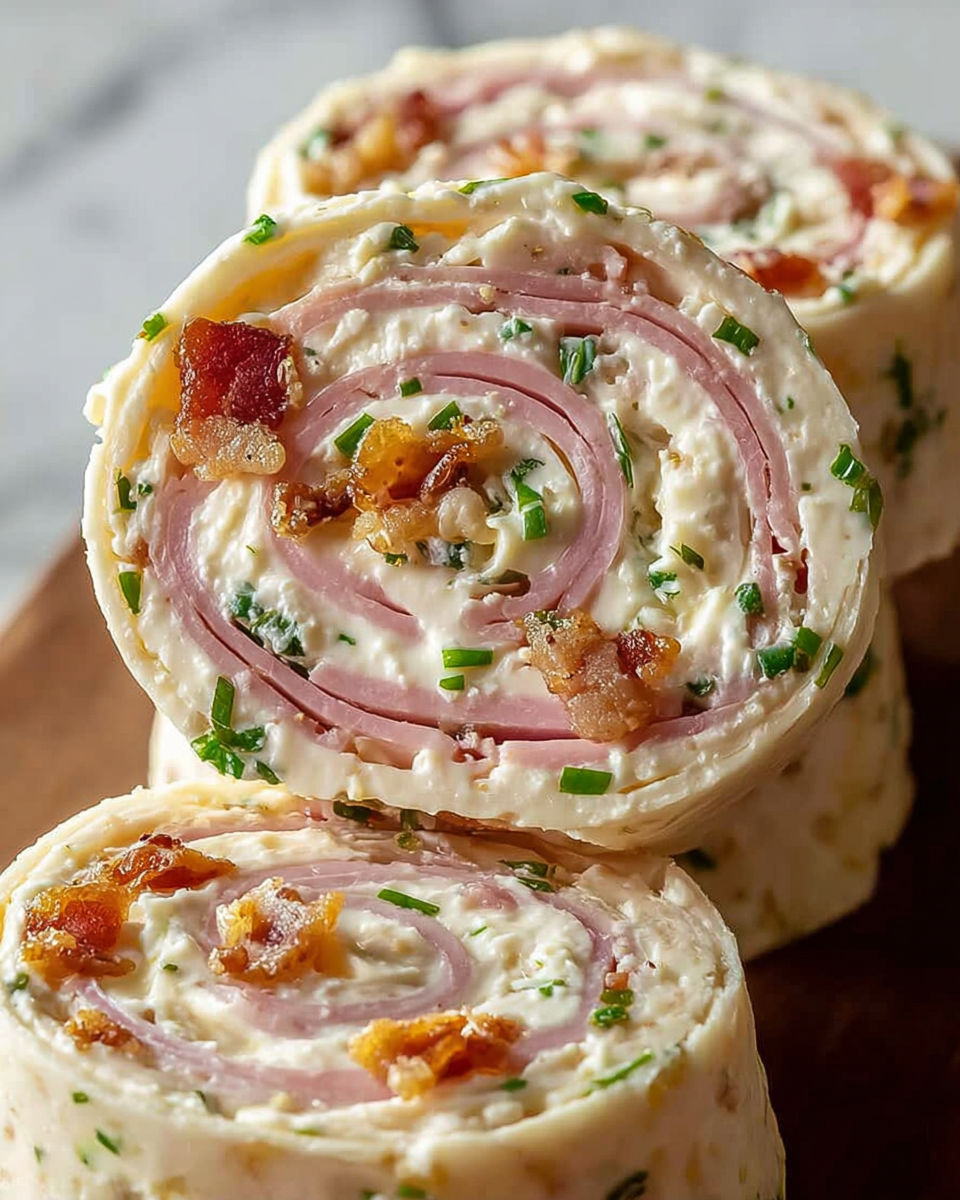 Roladki z Tortilli z Szynką.