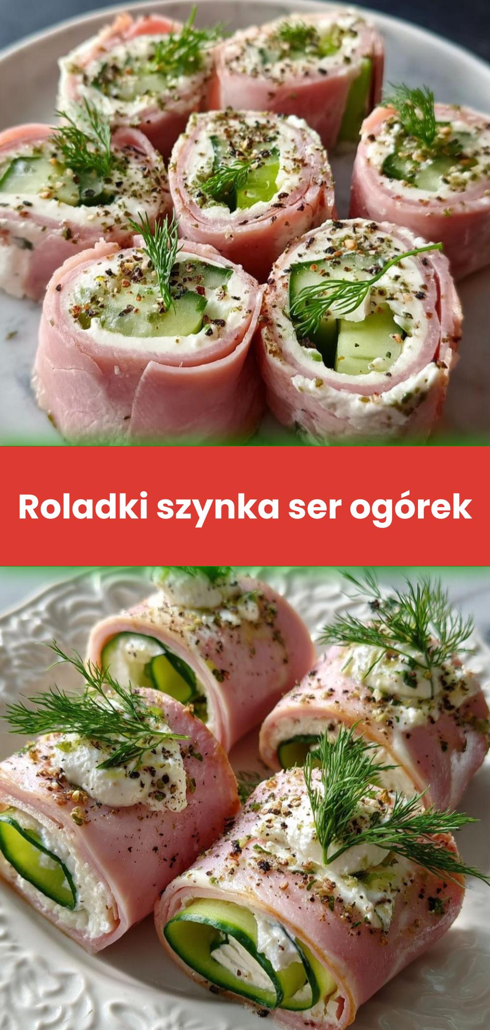 Template of Roladki szynka ser ogórek