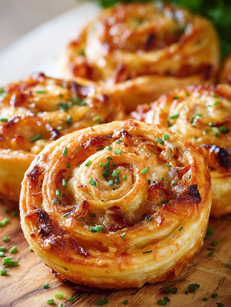 Two pieces of bread with herbs on top.