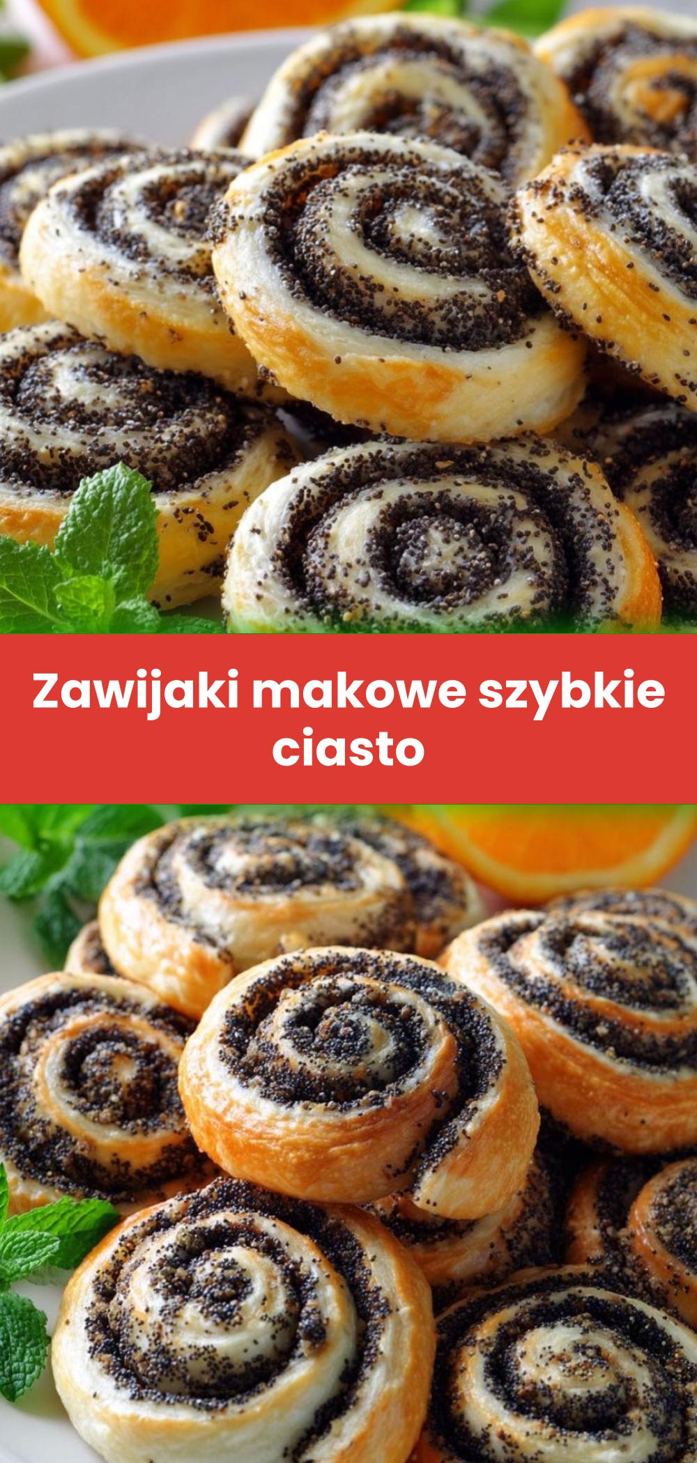 Template of Zawijaki makowe szybkie ciasto