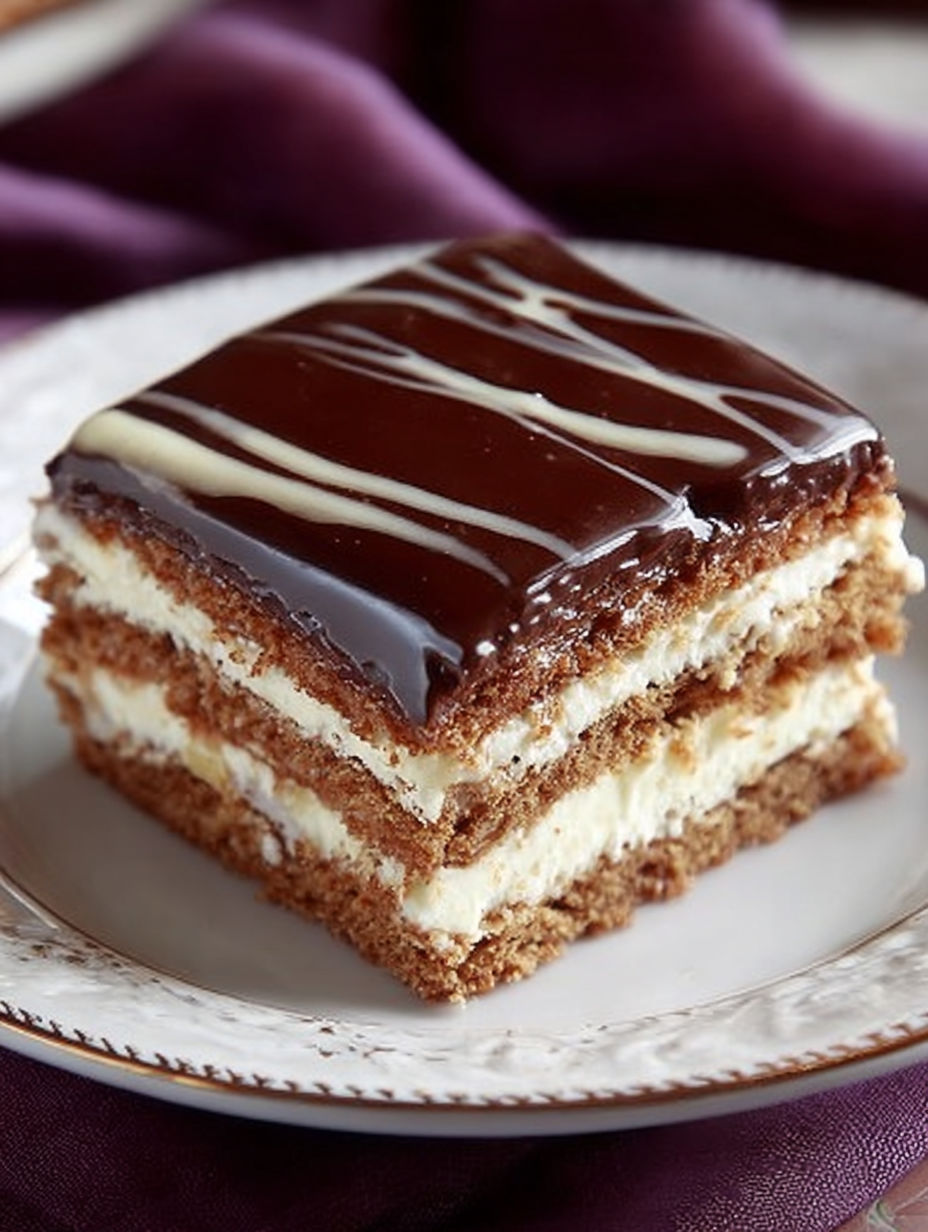 A slice of smaczne piernik milky way cake.