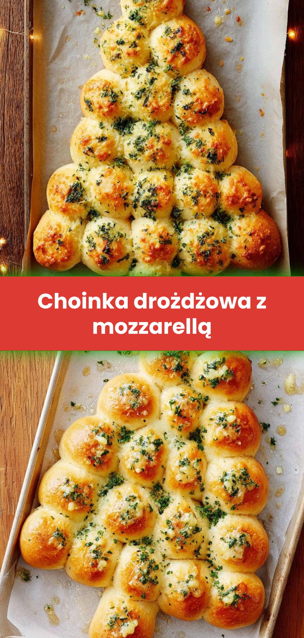 Template of Choinka drożdżowa z mozzarellą