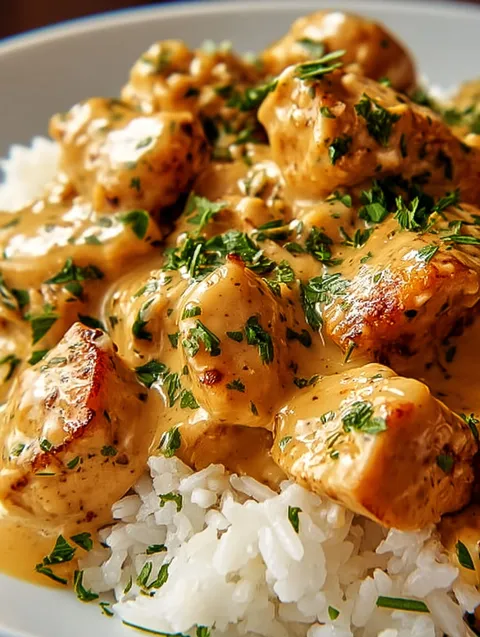 A plate of food with rice and meat.