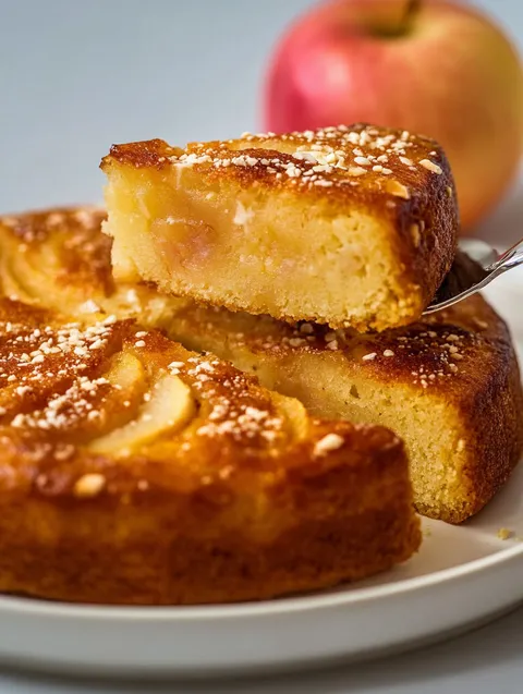 A slice of apple pie on a plate.