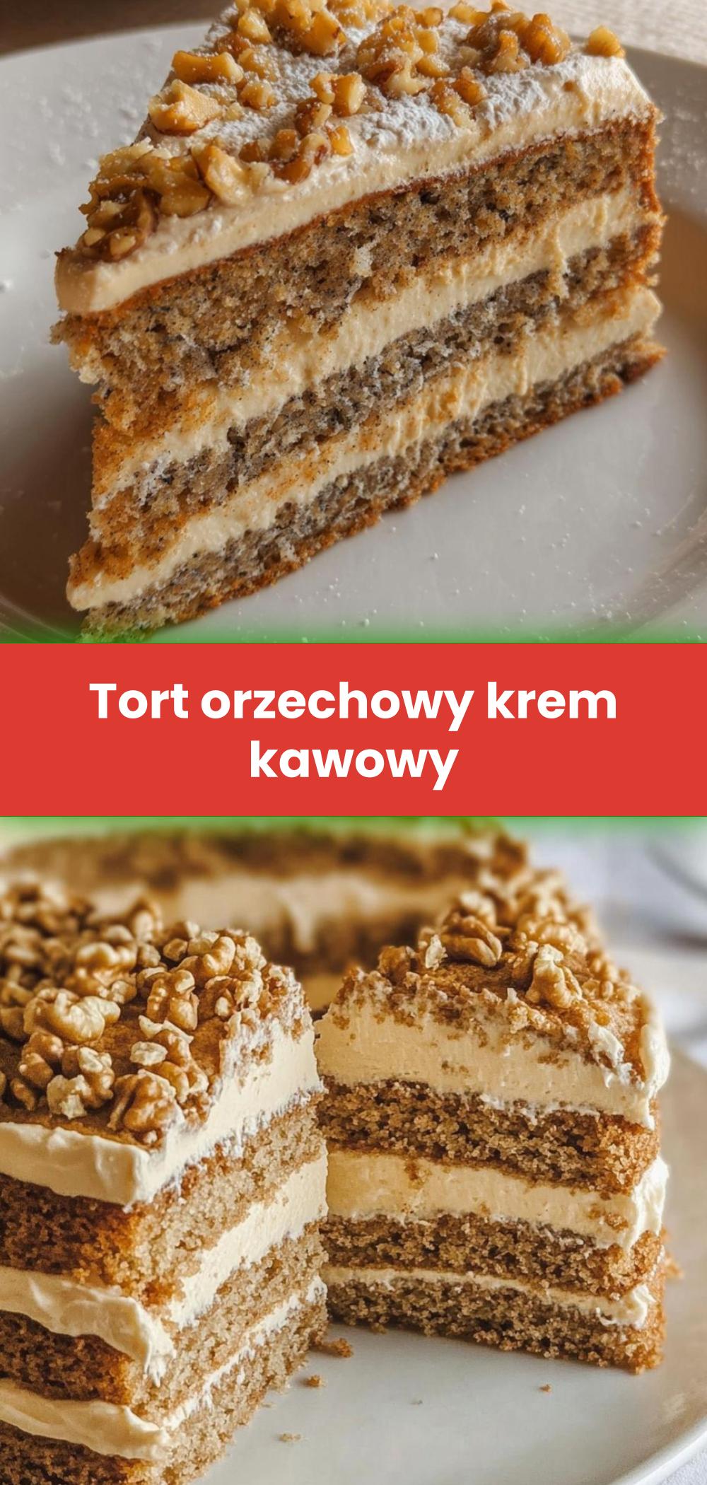 Template of Tort orzechowy krem kawowy