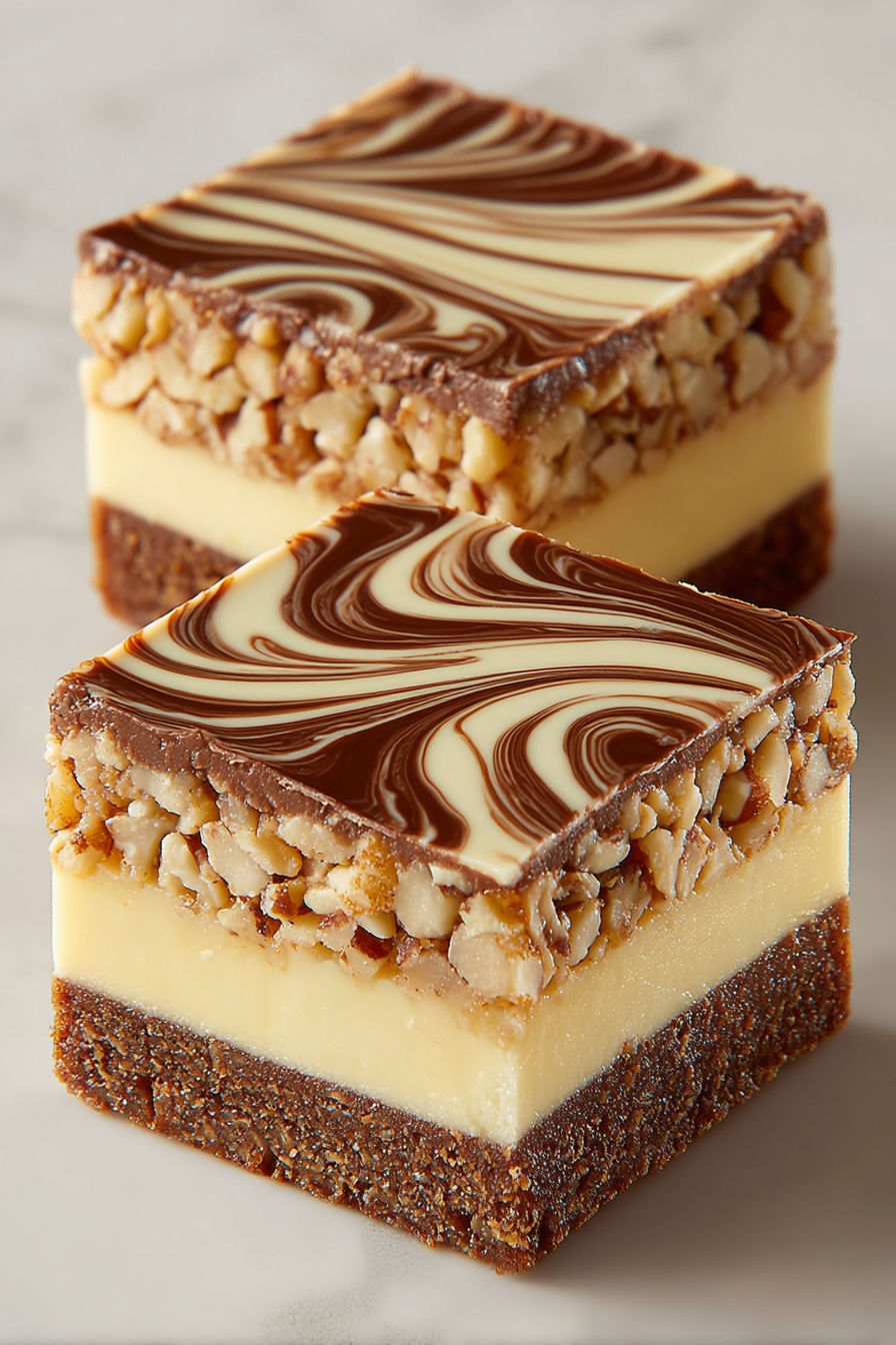 A slice of chocolate and nut cake.