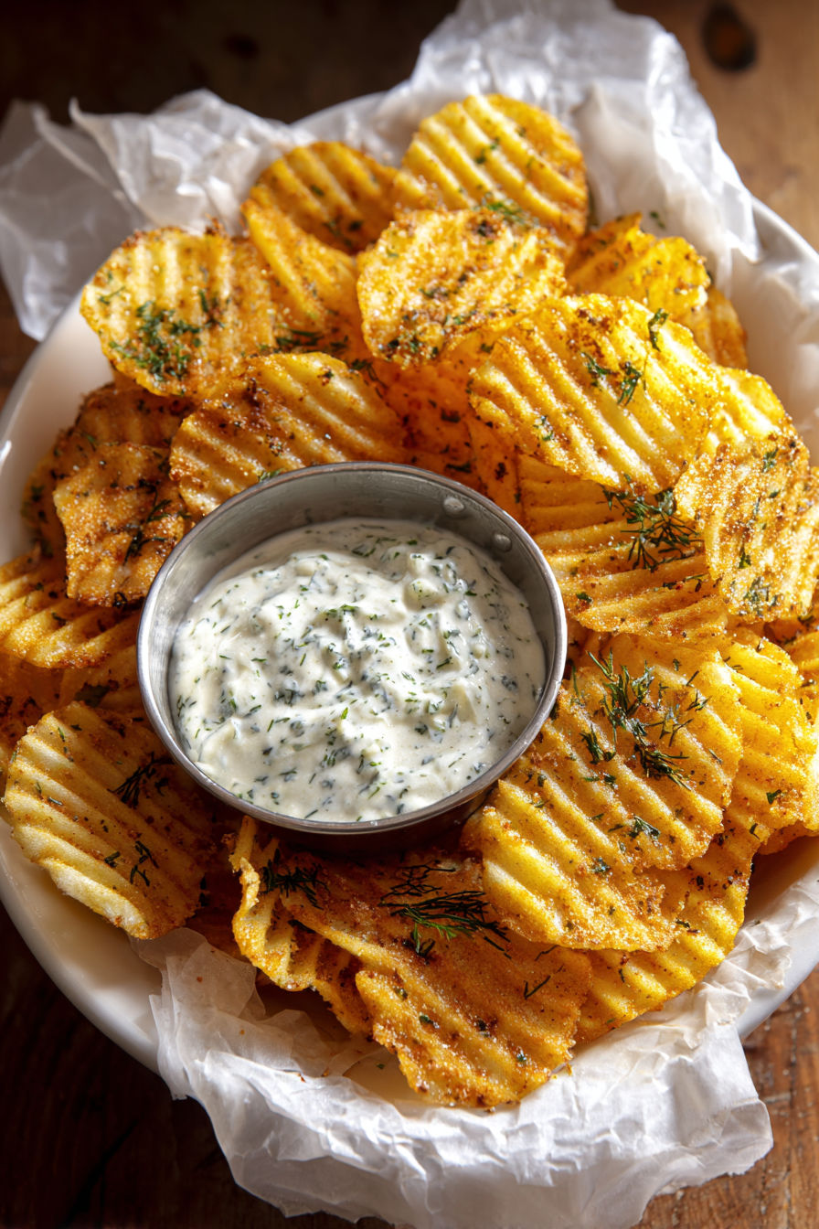A bowl of chrupiące ziemniaczki z przyprawami.