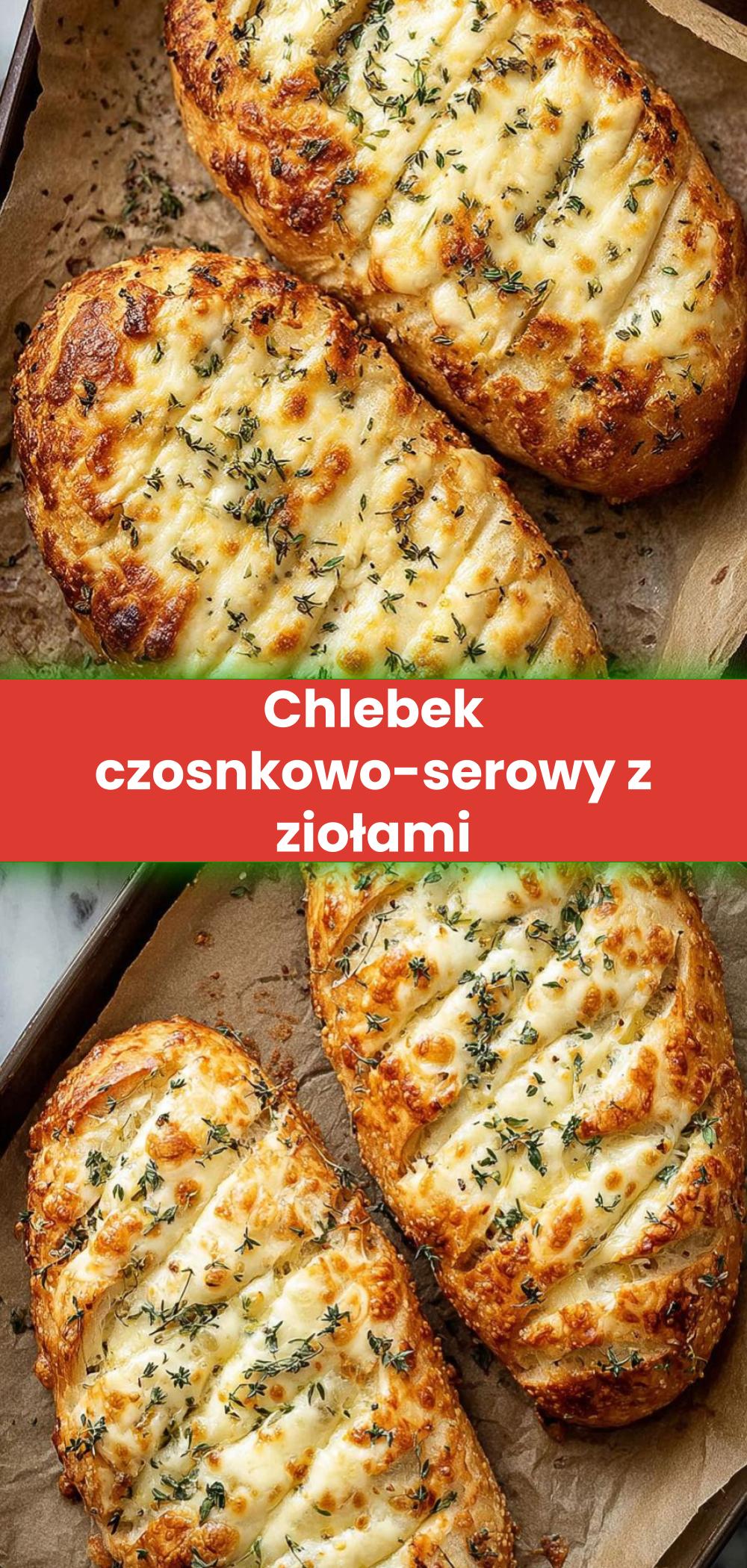 Template of Chlebek czosnkowo-serowy z ziołami