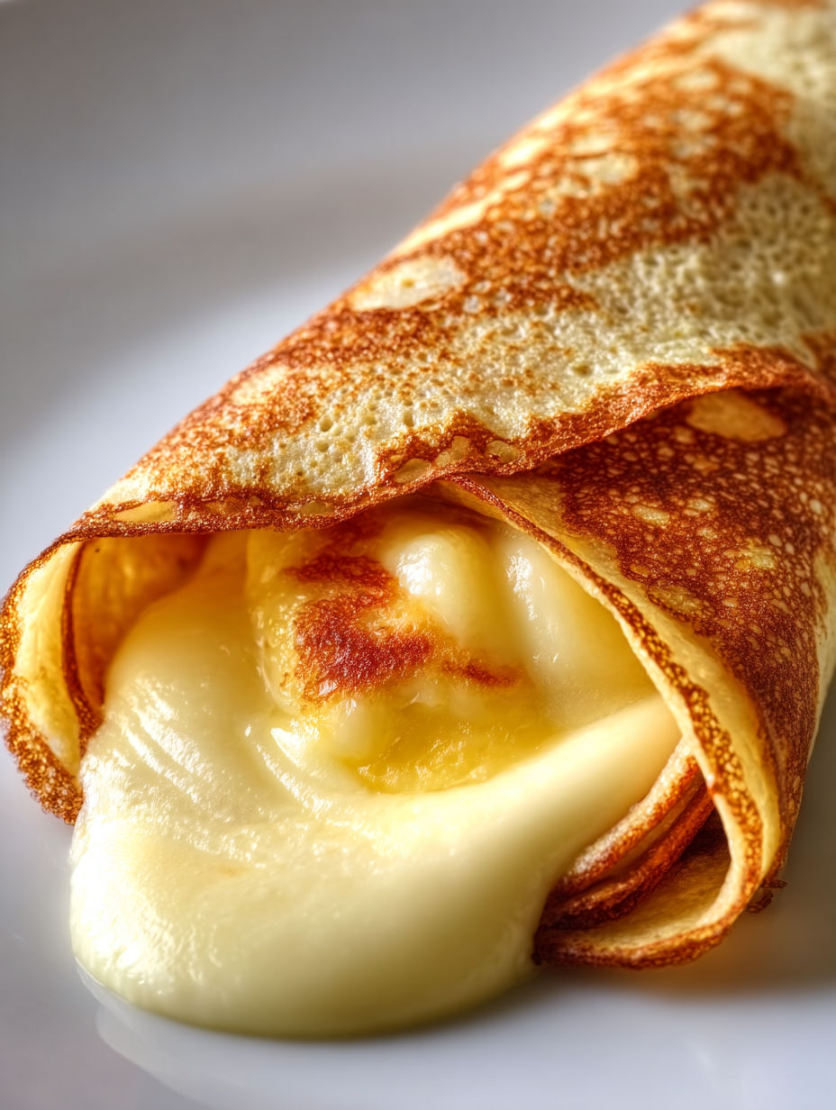 A pastry with cheese and a crust.