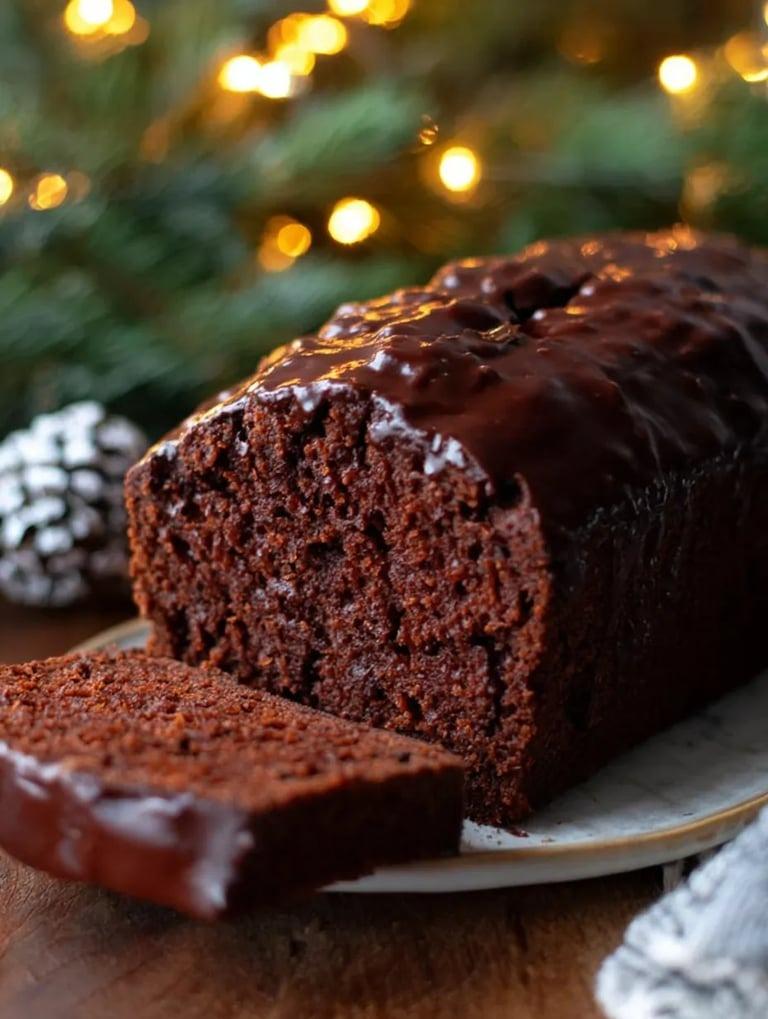 A slice of chocolate cake on a plate.