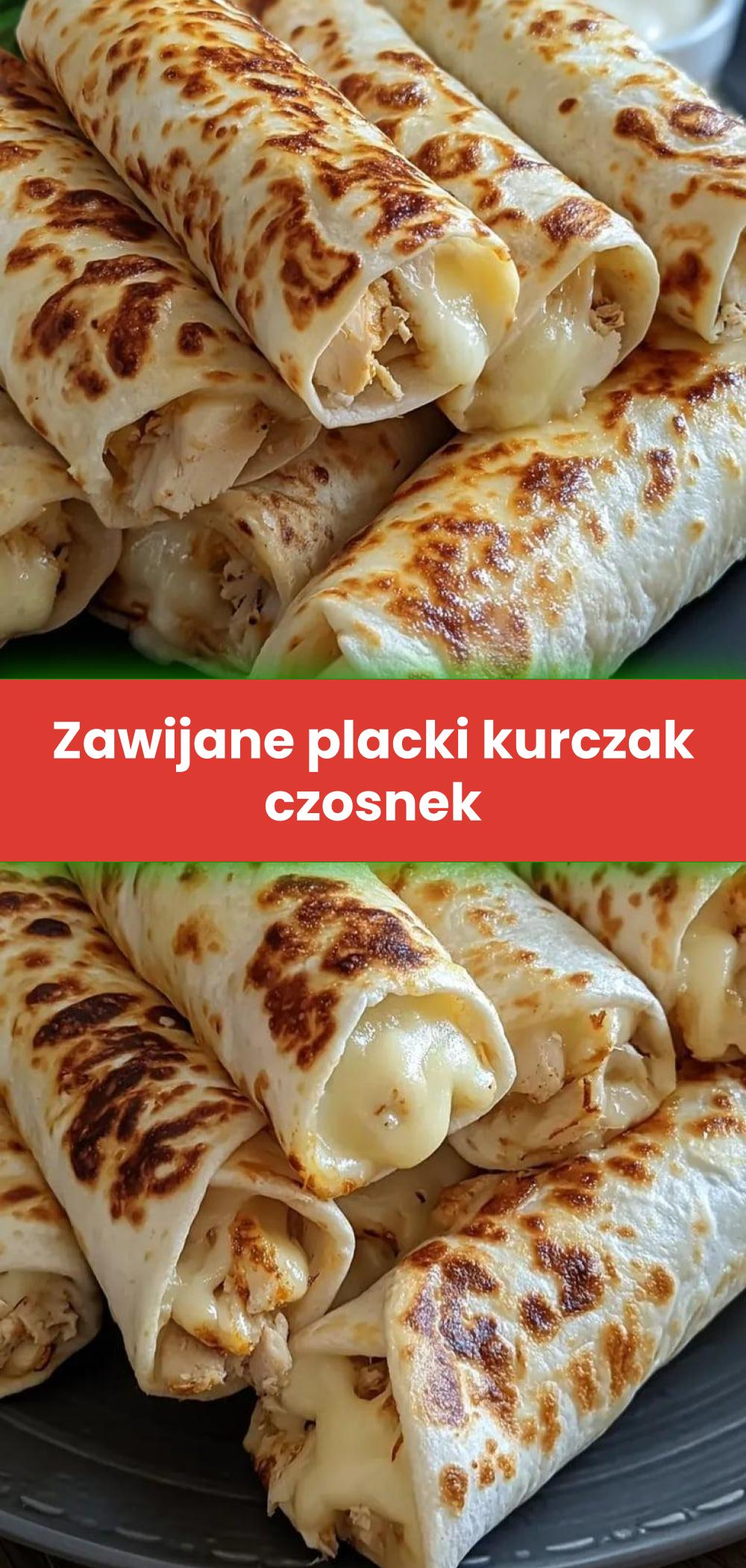 Template of Zawijane placki kurczak czosnek