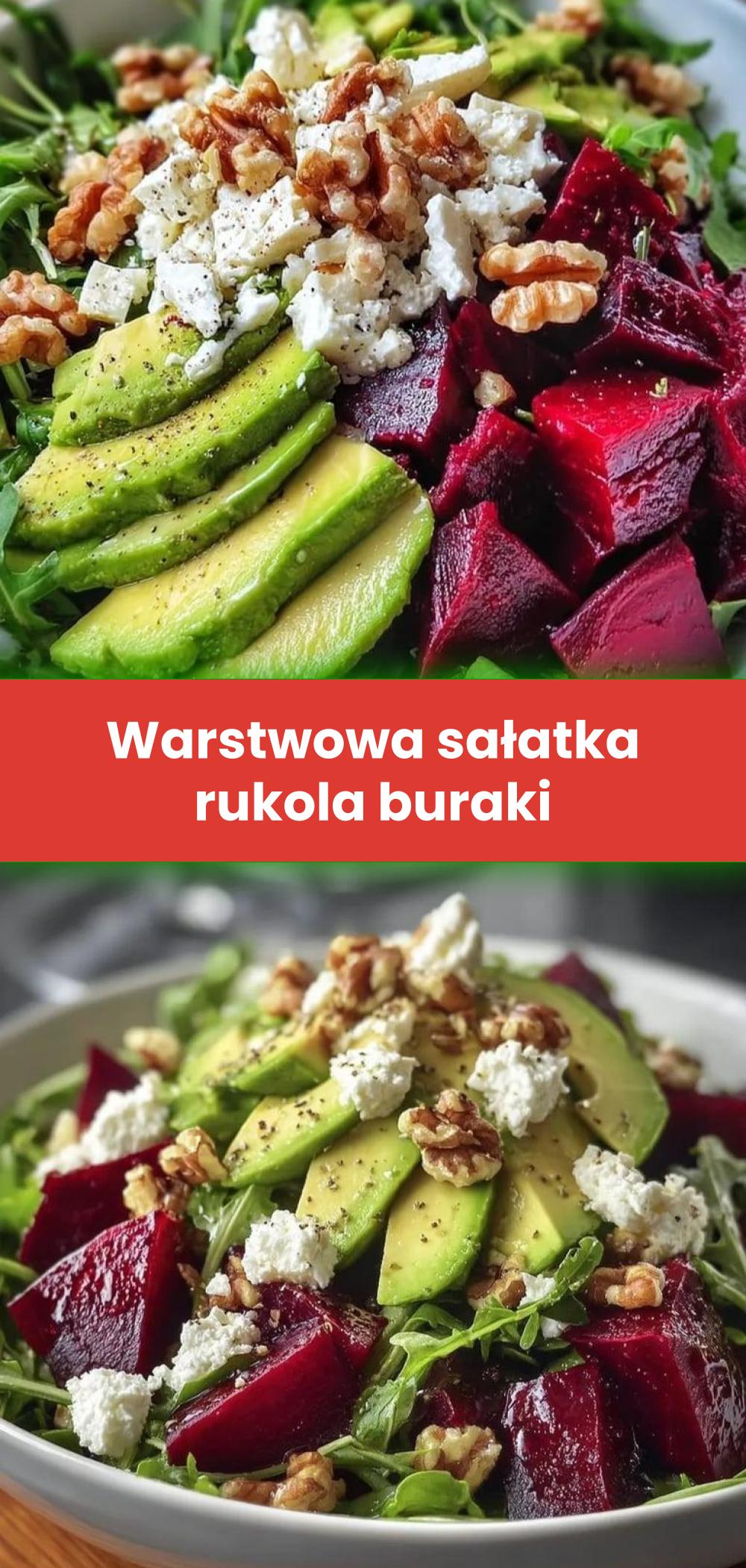 Template of Warstwowa sałatka rukola buraki