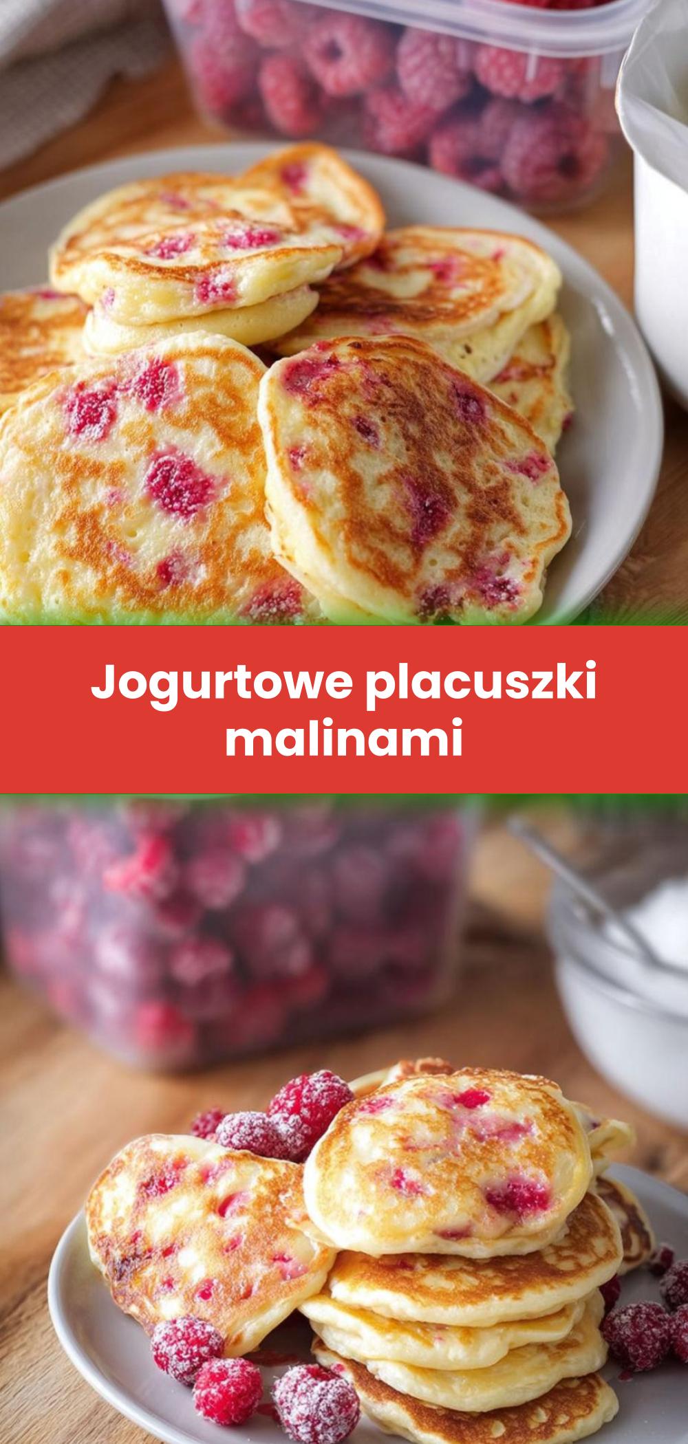 Template of Jogurtowe placuszki malinami