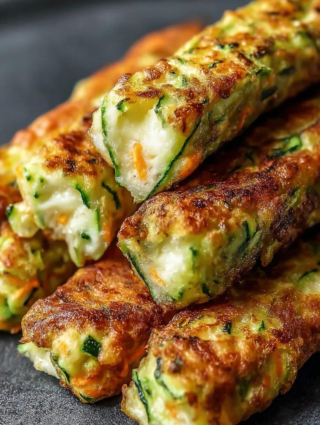 Paluszki z cukinii marchewki sera.