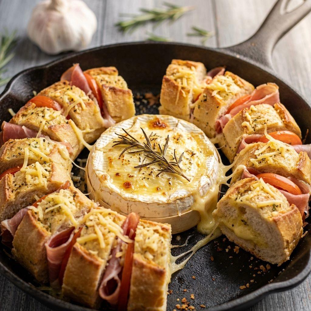 A pan of food with cheese and tomatoes.