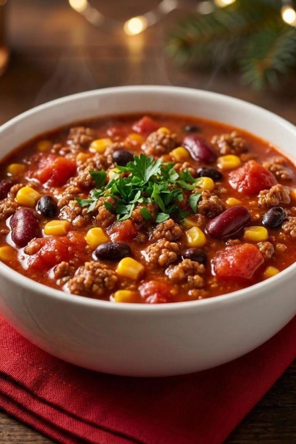 Template of Rozgrzewające chili mięso warzywa