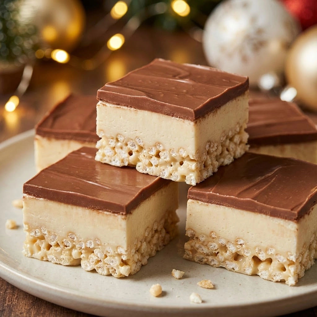 A plate of chocolate and marshmallow treats.