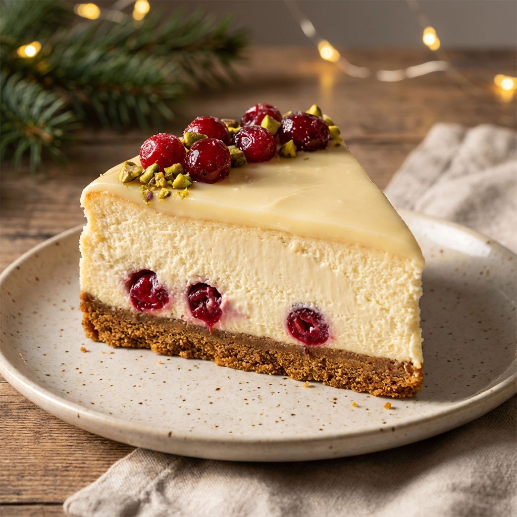 A slice of cheesecake with berries on top.