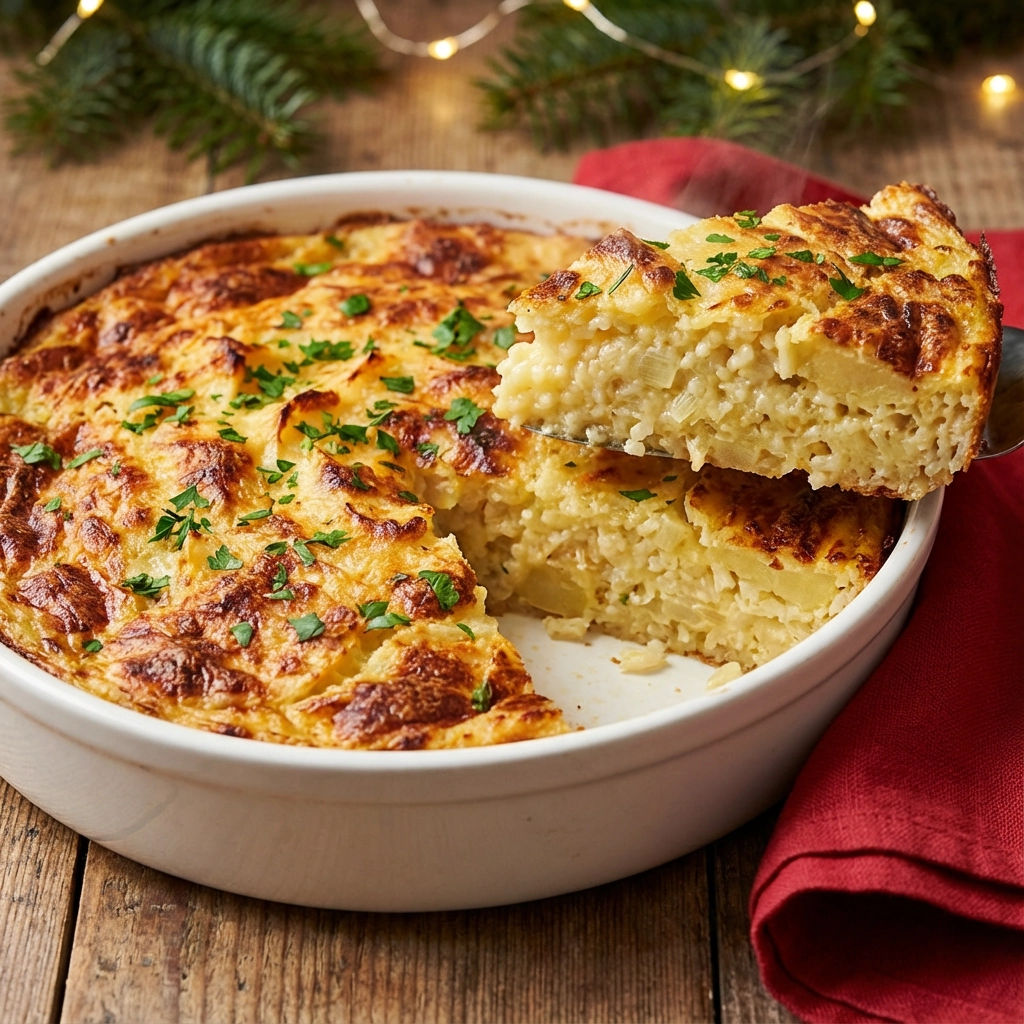 A slice of pie with a green topping.