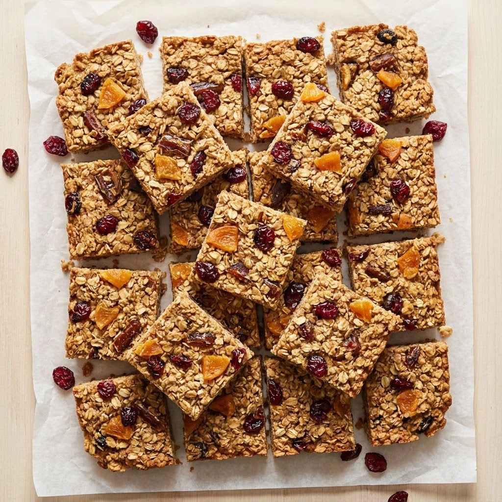 Pieczona owsianka z suszonymi owocami.