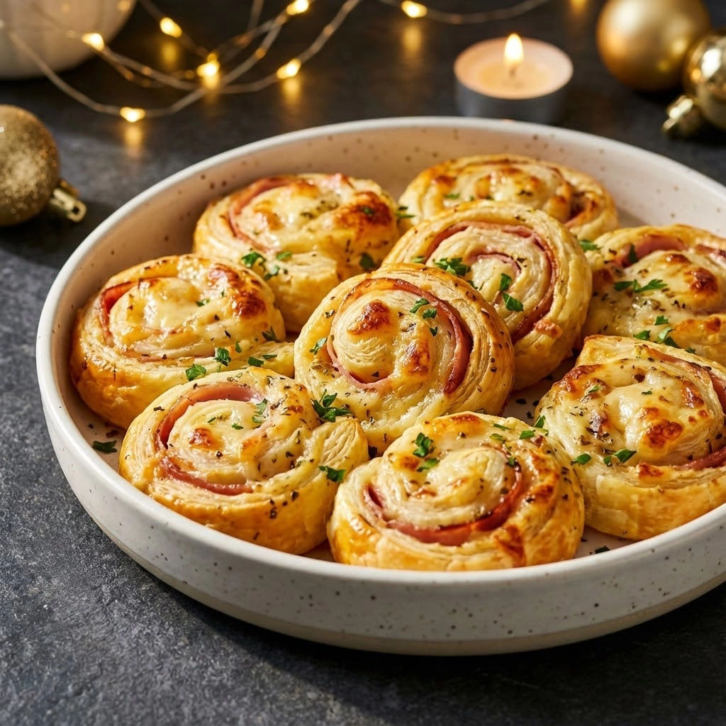 A plate of food with a golden brown color.