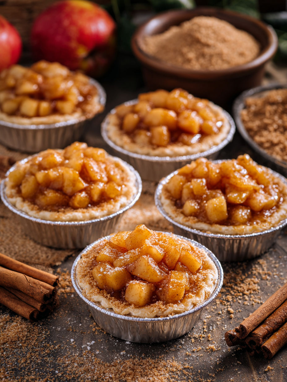 Mini serniczki z jabłkami.