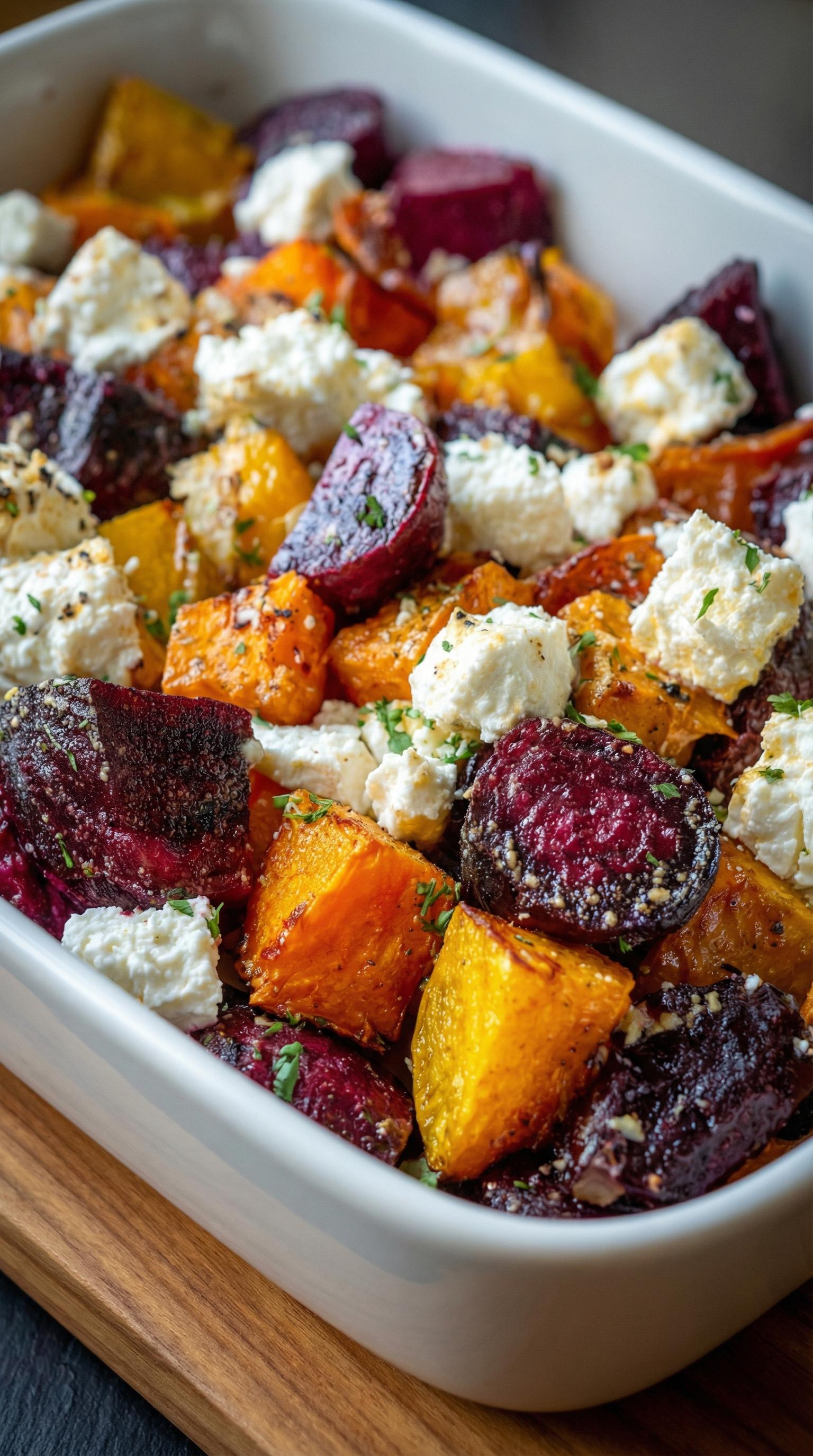 A bowl of vegetables including carrots and beets.