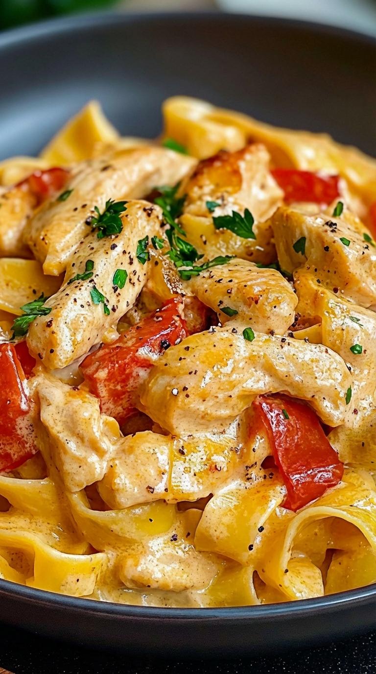 A plate of food with chicken, tomatoes, and spices.