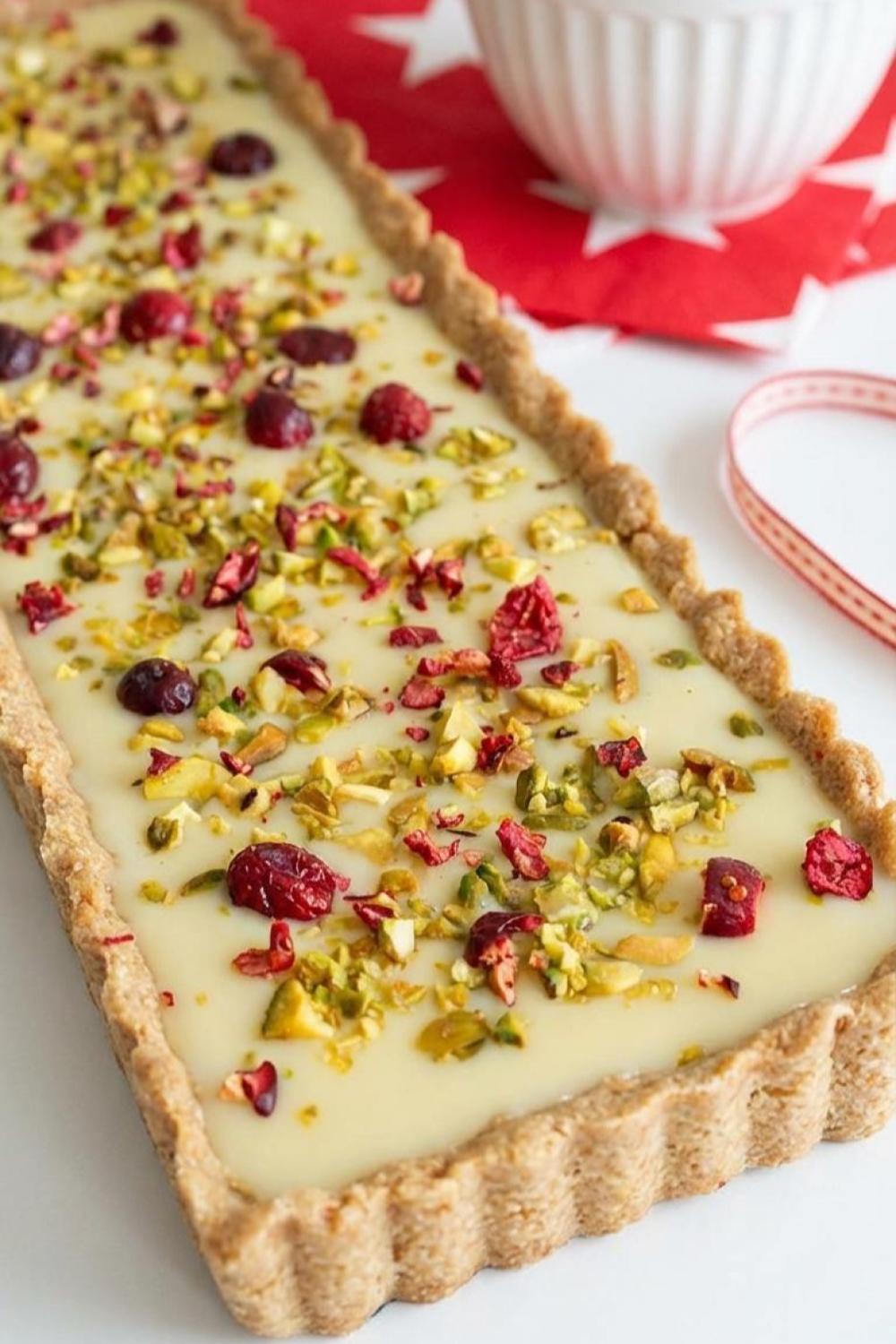 Template of Tarta biała czekolada żurawina