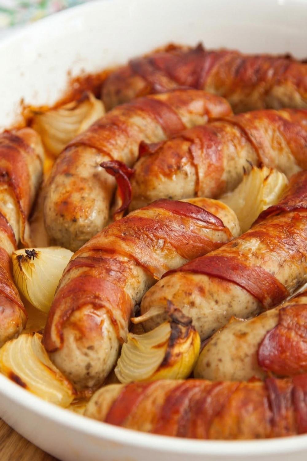 Template of Biała kiełbasa z boczkiem cebulą