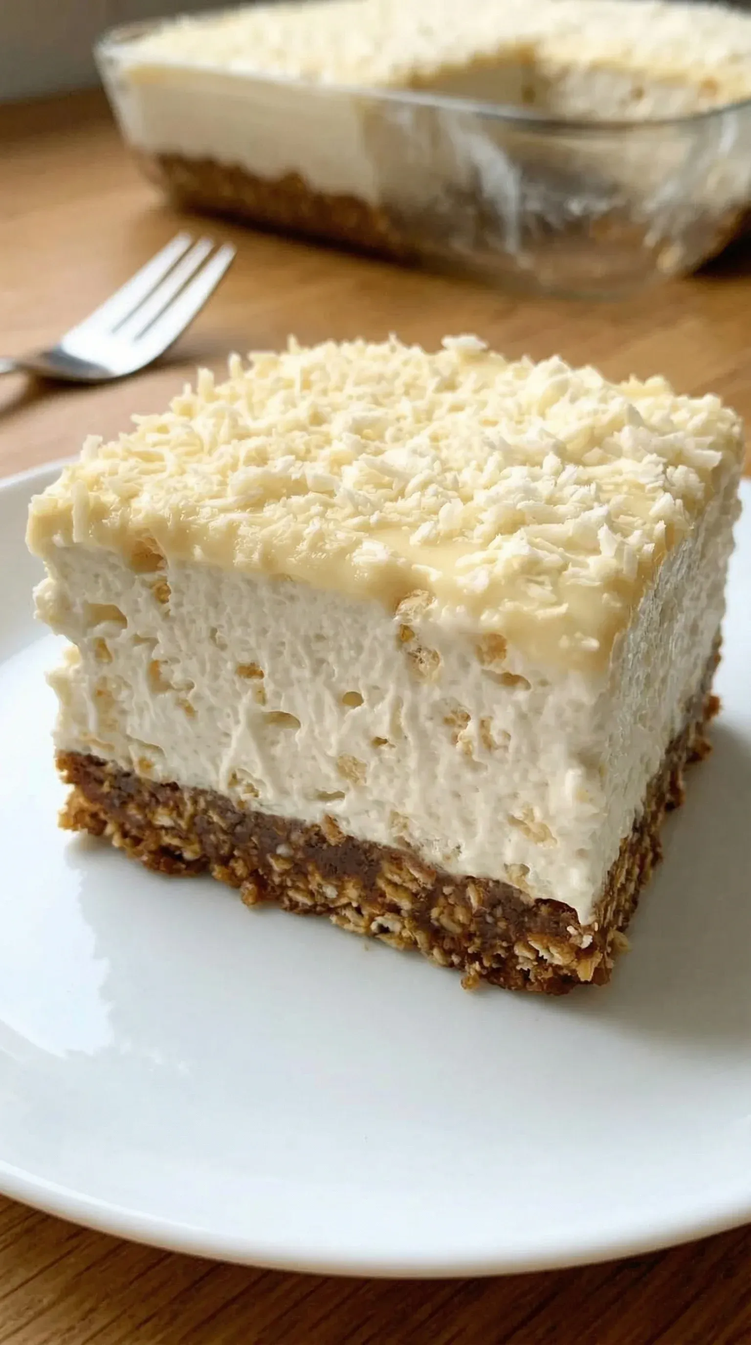 A slice of cake on a plate.