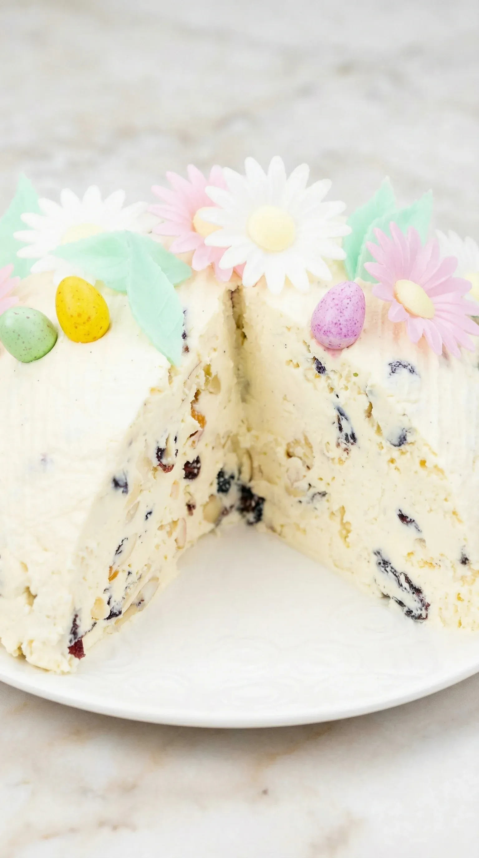 A slice of pascha wielkanocna cake.