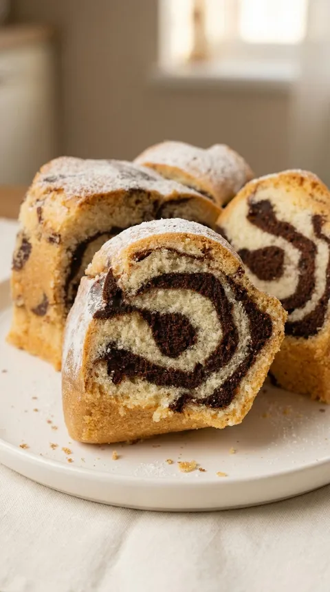 A slice of Babka marmurkowa.