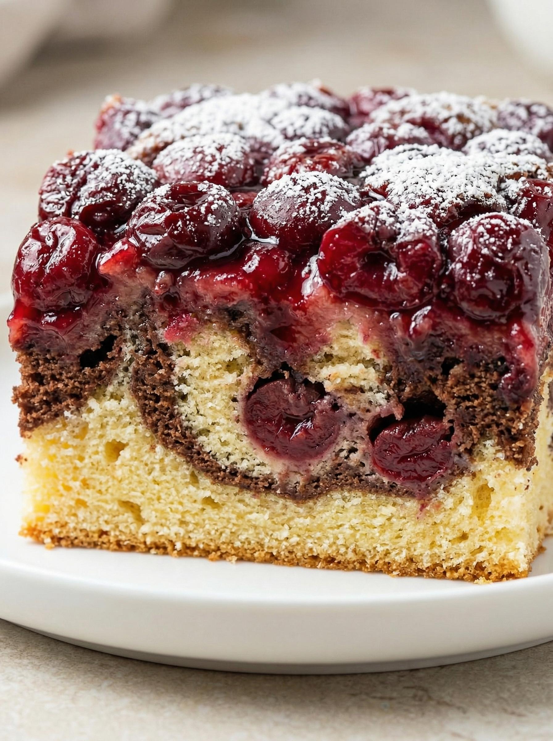 A slice of cake with berries on top.