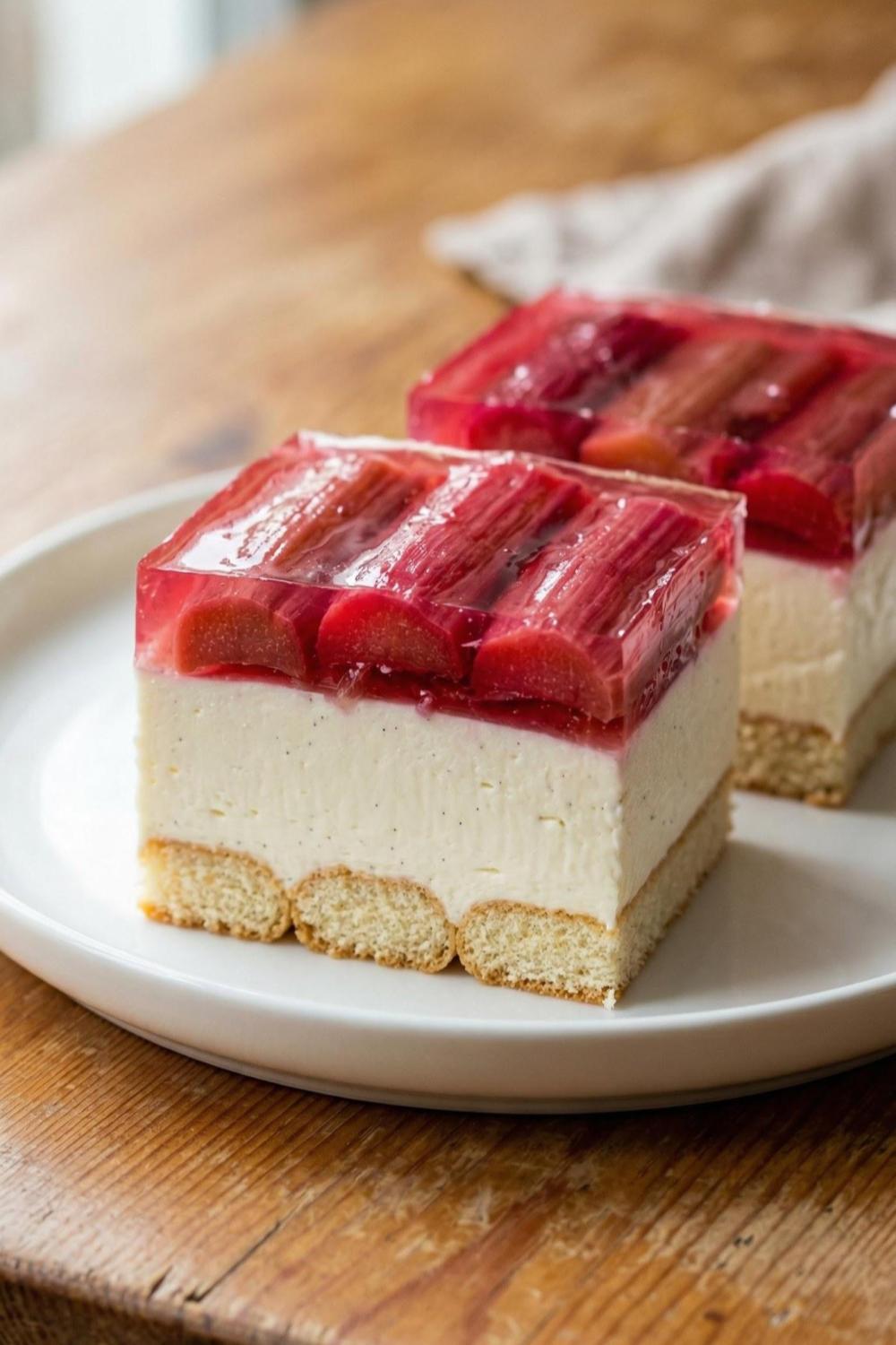 Template of Sernik mascarpone rabarbar galaretka