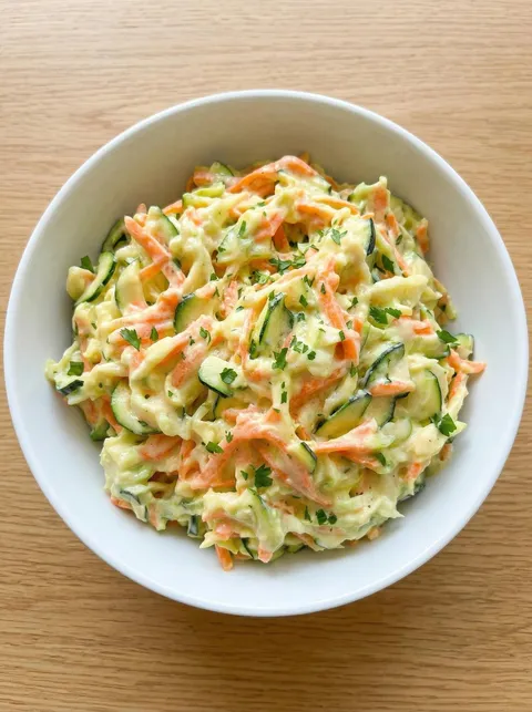 A white bowl filled with a salad.