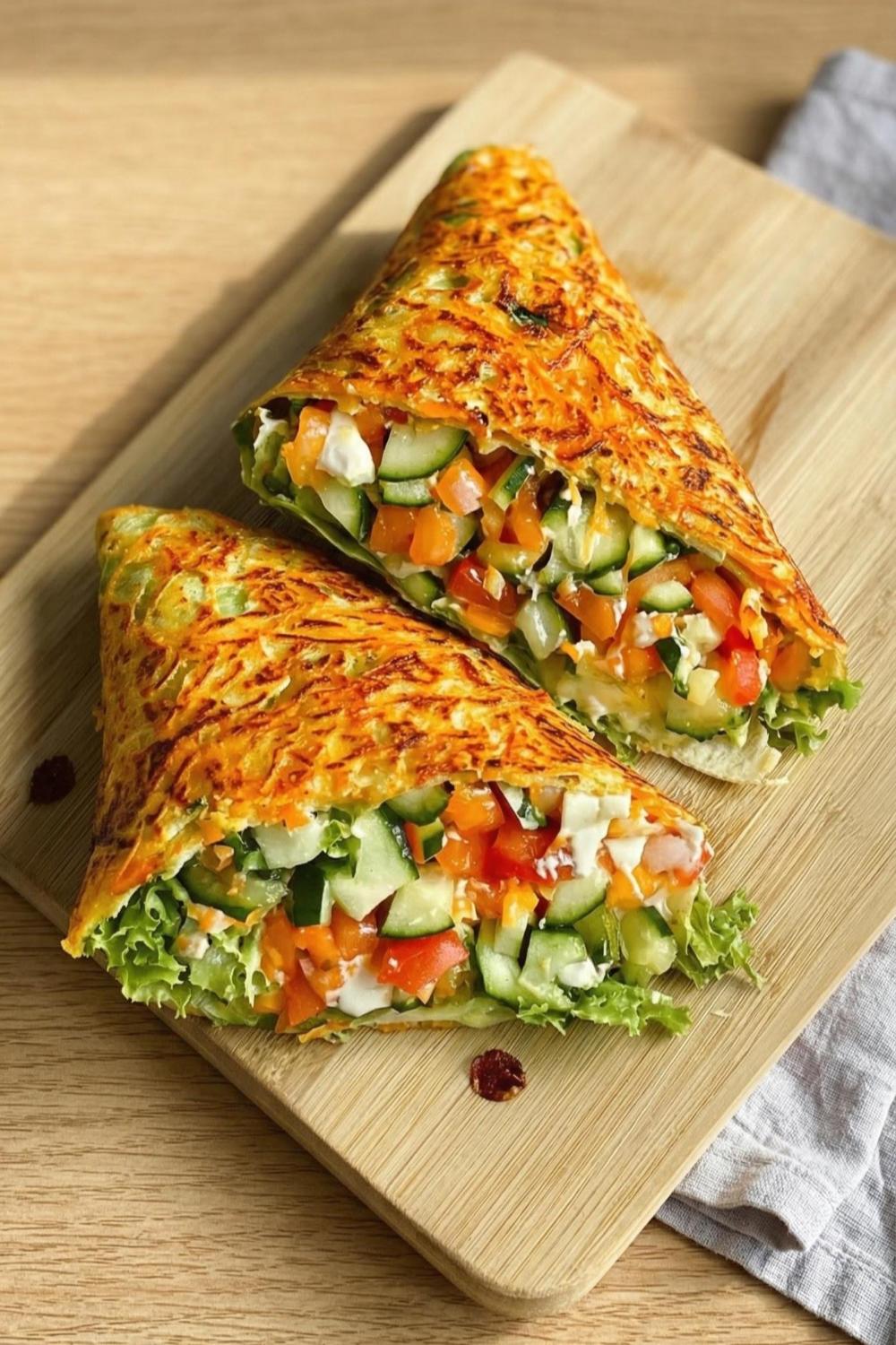Template of Zeleninowy wrap zdrowa przekąska