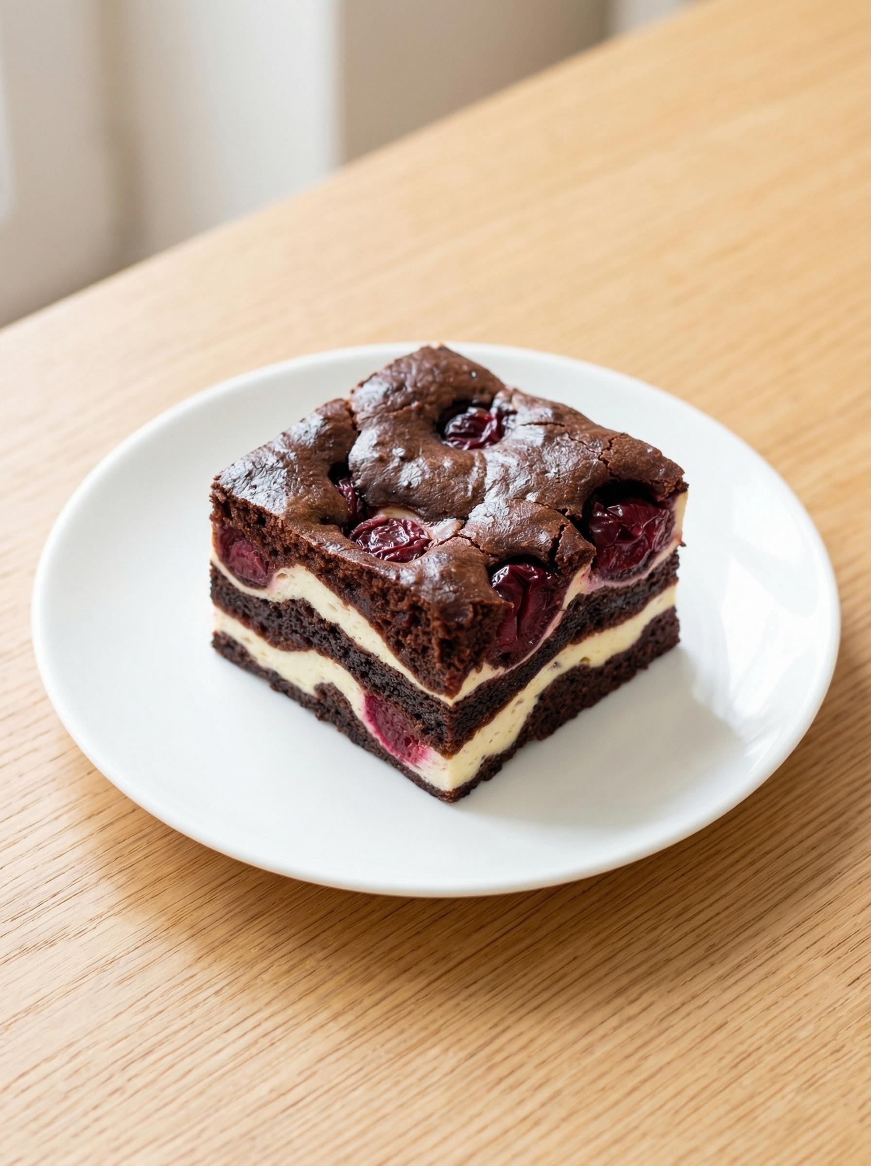 A slice of Nadobna Gruzinka on a white plate.