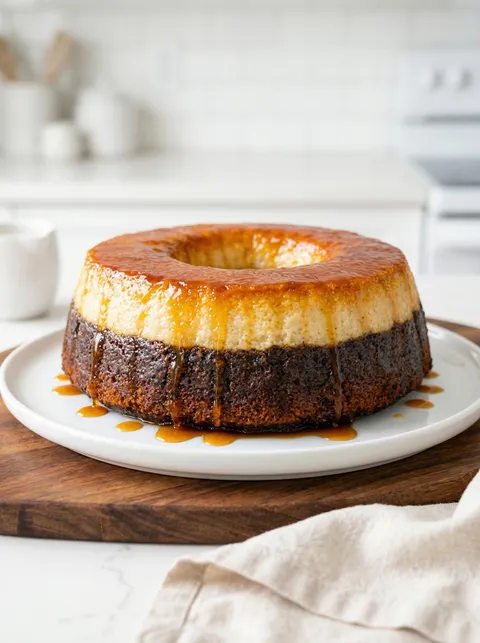 A cake with a creamy chocolate frosting.