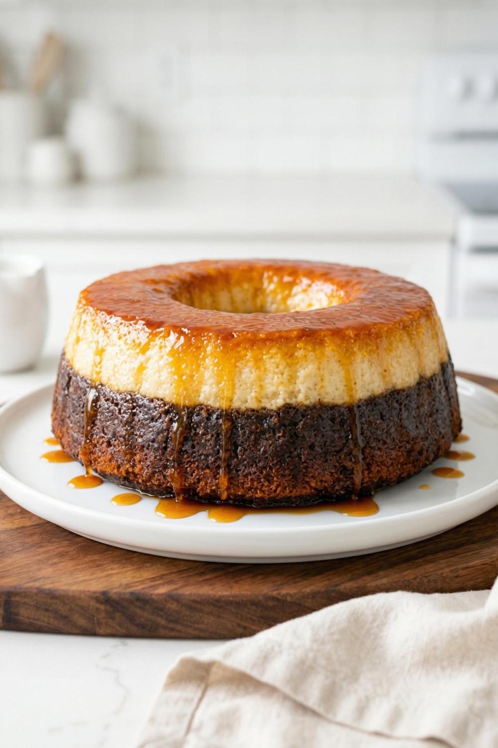 Template of Kremowy chocoflan ciasto