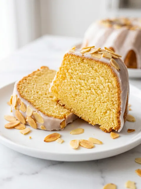 A slice of Babka Migdolowa with Amaretto.