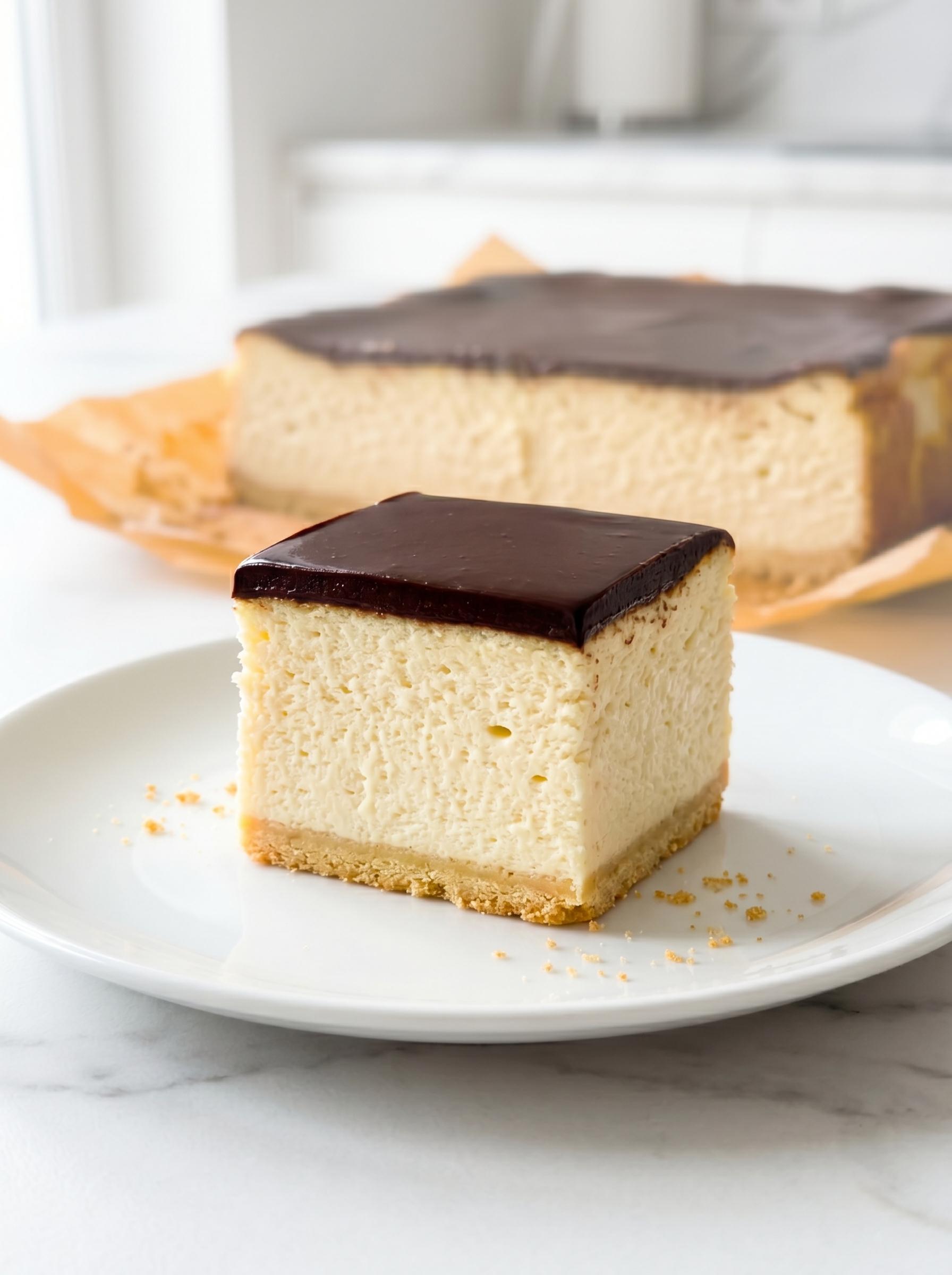 A slice of cake on a plate.