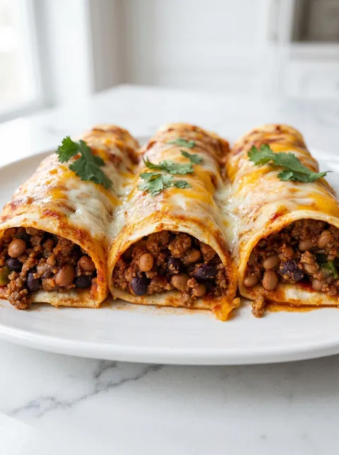 A plate of Zapiekane Tortille po Meksykańsku.