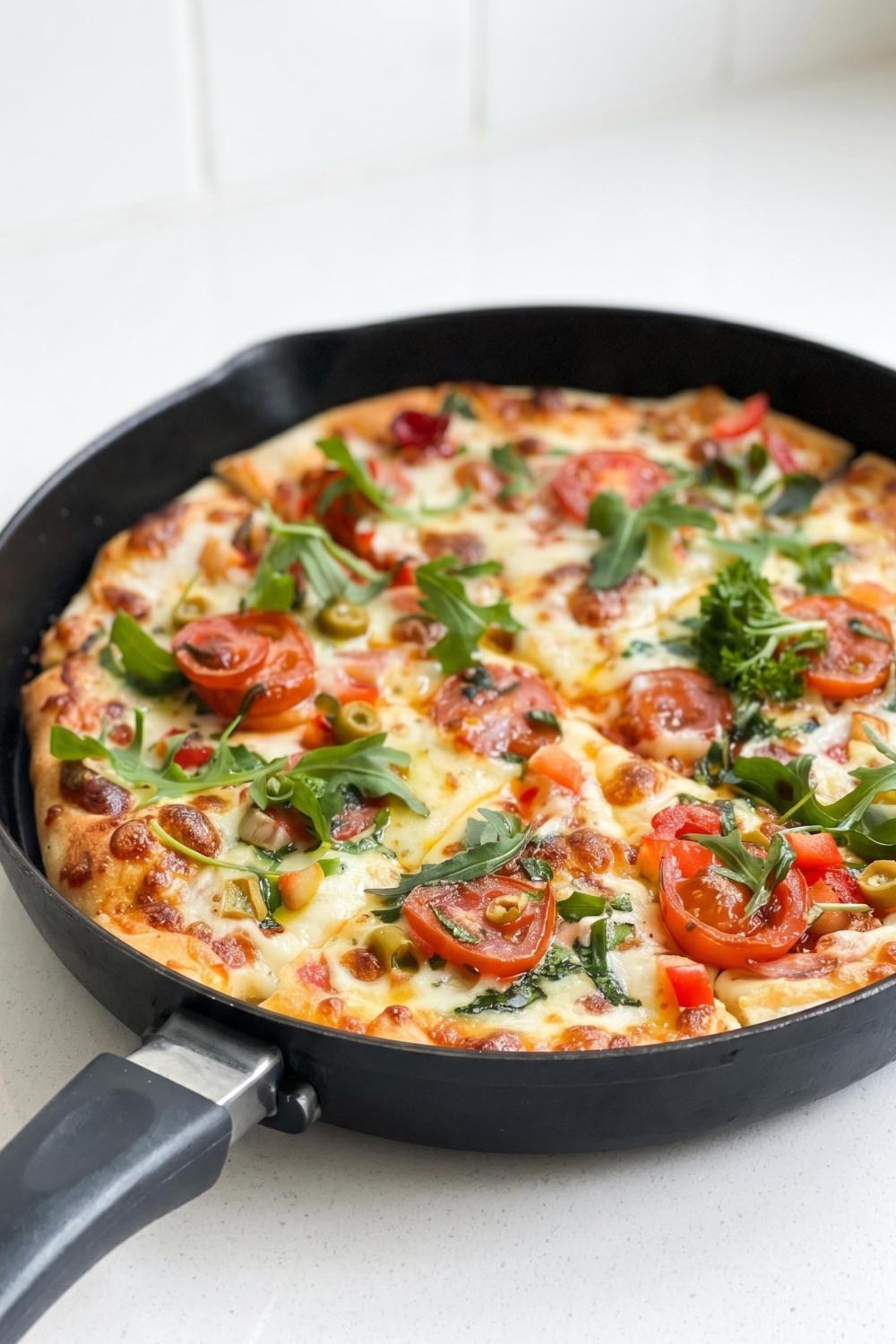 Template of 3 składnikowa pizza serka wiejskiego