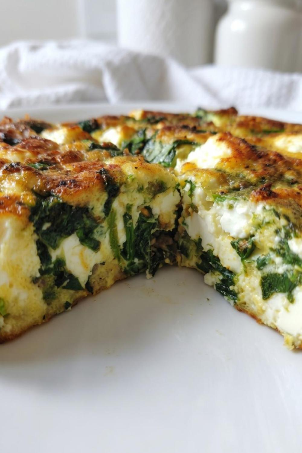 Template of Frittata ze szpinakiem i fetą