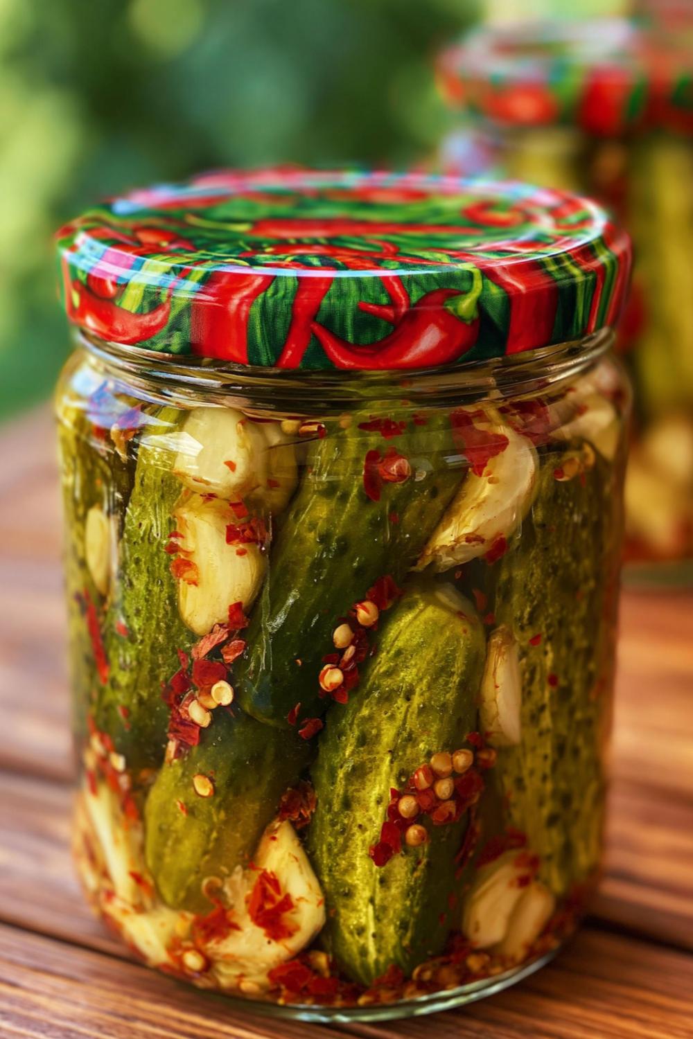 Template of Ogórki meksykańskie chili czosnek