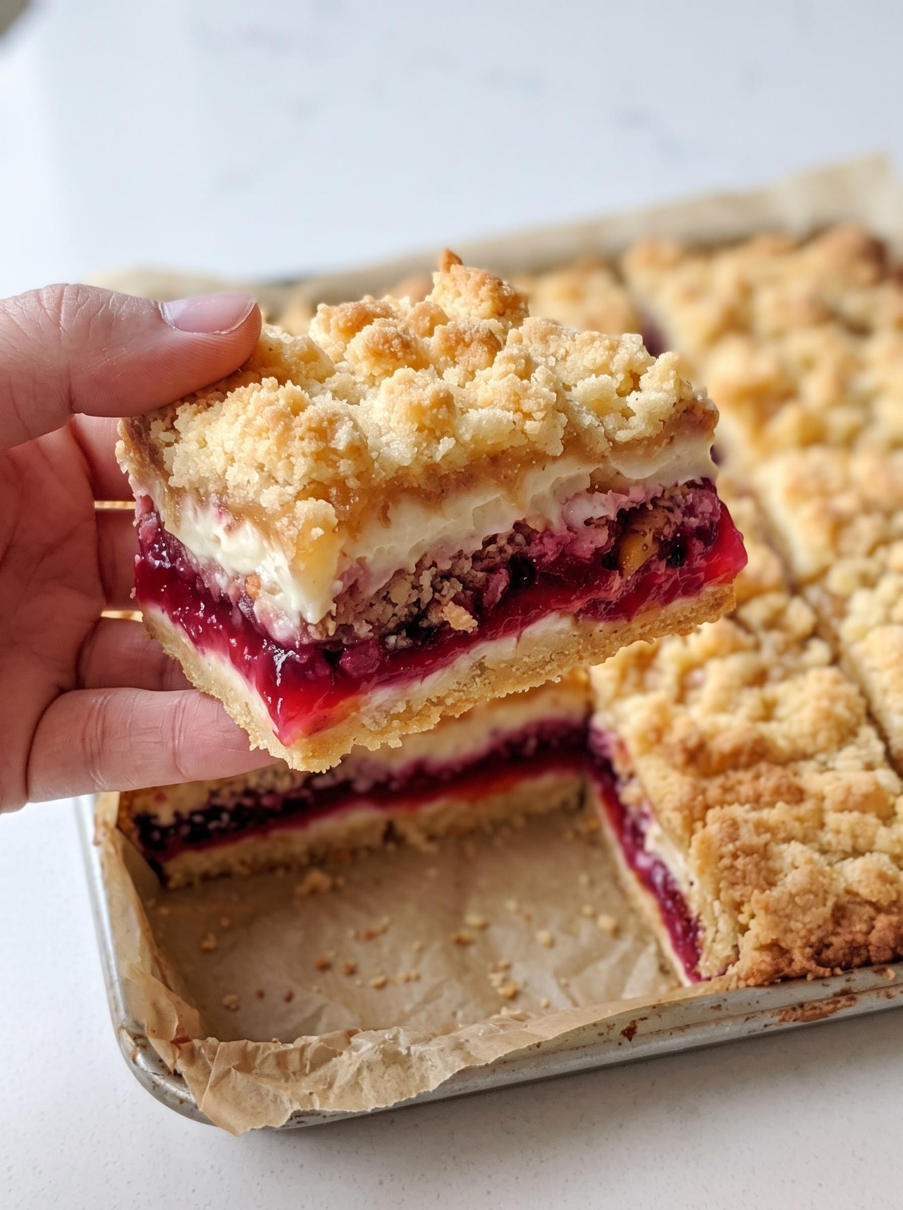 A slice of cake with berries on top.