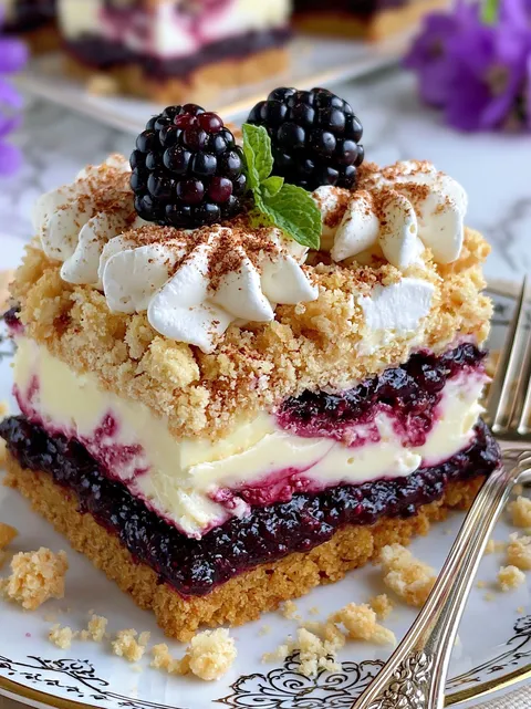 A slice of cake with berries on top.